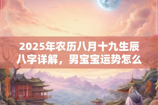 2025年农历八月十九生辰八字详解，男宝宝运势怎么样