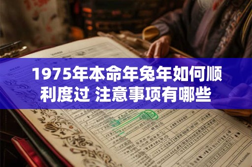 1975年本命年兔年如何顺利度过 注意事项有哪些