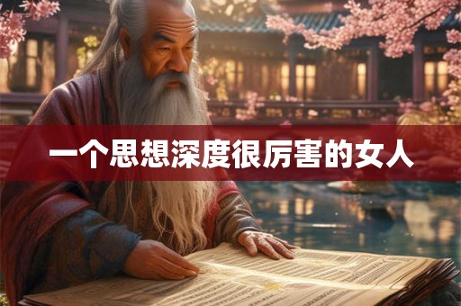 一个思想深度很厉害的女人