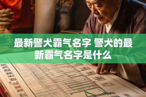 最新警犬霸气名字 警犬的最新霸气名字是什么