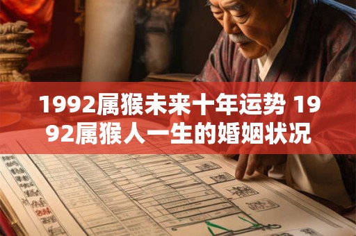 1992属猴未来十年运势 1992属猴人一生的婚姻状况