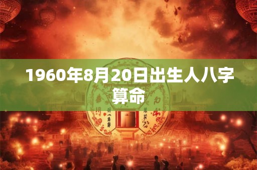 1960年8月20日出生人八字算命