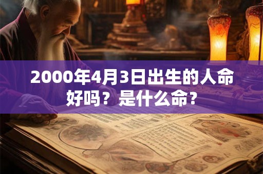 2000年4月3日出生的人命好吗？是什么命？