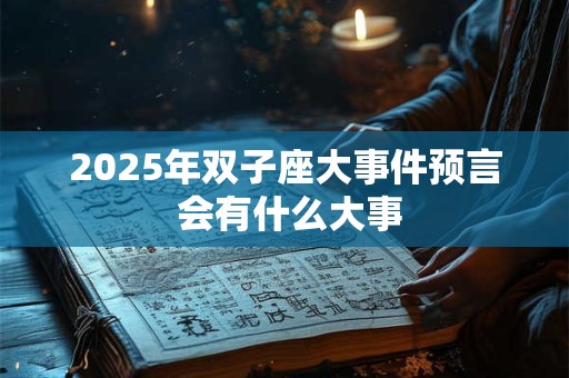 2025年双子座大事件预言 会有什么大事