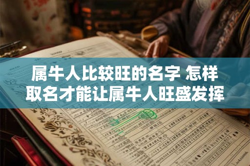 属牛人比较旺的名字 怎样取名才能让属牛人旺盛发挥