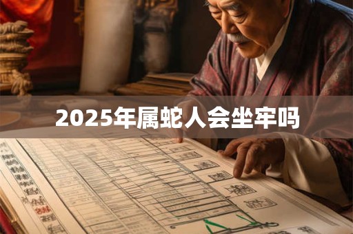 2026年属蛇人会坐牢吗