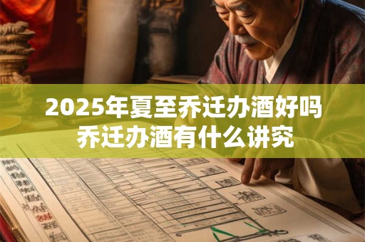 2025年夏至乔迁办酒好吗 乔迁办酒有什么讲究