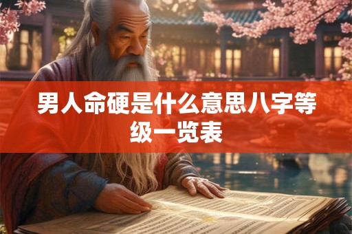 男人命硬是什么意思八字等级一览表