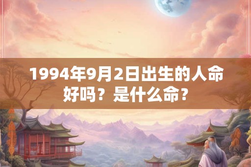 1994年9月2日出生的人命好吗？是什么命？