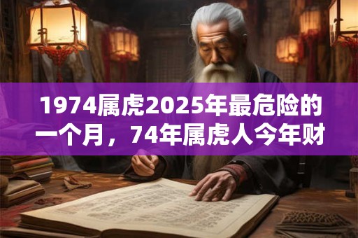 1974属虎2025年最危险的一个月，74年属虎人今年财运如何？
