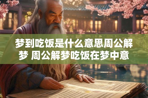 梦到吃饭是什么意思周公解梦 周公解梦吃饭在梦中意味着什么