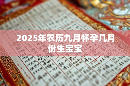2026年农历九月怀孕几月份生宝宝