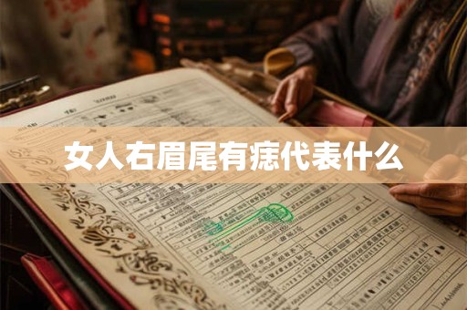 女人右眉尾有痣代表什么