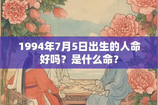 1994年7月5日出生的人命好吗?是什么命? 1994年7月5日出生的人命好吗?是什么命?