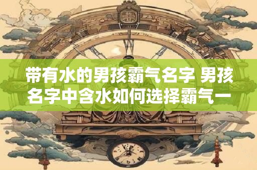 带有水的男孩霸气名字 男孩名字中含水如何选择霸气一点