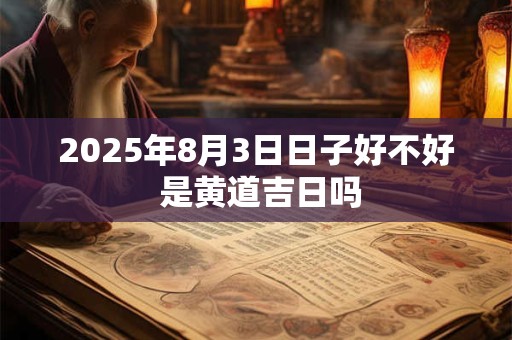 2025年8月3日日子好不好 是黄道吉日吗