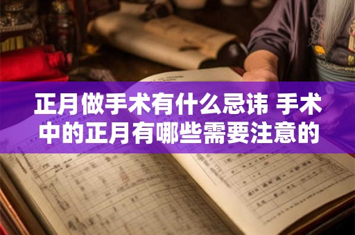 正月做手术有什么忌讳 手术中的正月有哪些需要注意的忌讳