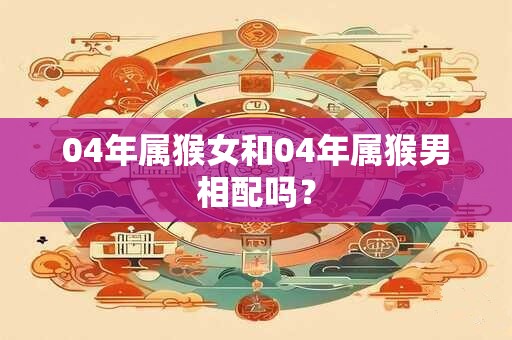 04年属猴女和04年属猴男相配吗？