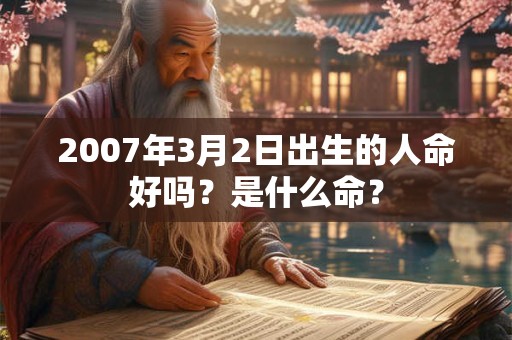 2007年3月2日出生的人命好吗？是什么命？