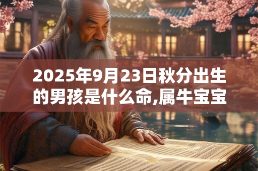 2025年9月23日秋分出生的男孩是什么命,属牛宝宝命运如何 2025年9月23日秋分出生的男孩是什么命,属牛宝宝命运如何
