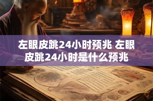 左眼皮跳24小时预兆 左眼皮跳24小时是什么预兆
