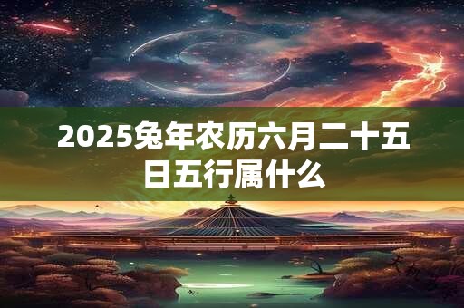2025兔年农历六月二十五日五行属什么