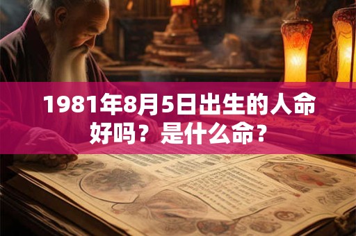 1981年8月5日出生的人命好吗？是什么命？