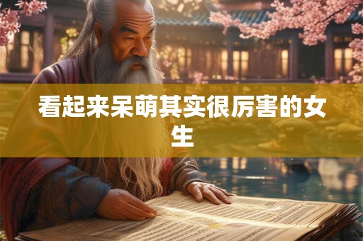 看起来呆萌其实很厉害的女生