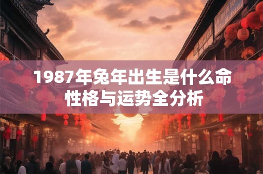 1987年兔年出生是什么命 性格与运势全分析