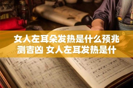 女人左耳朵发热是什么预兆测吉凶 女人左耳发热是什么吉凶征兆