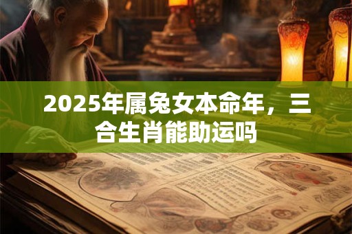 2025年属兔女本命年，三合生肖能助运吗