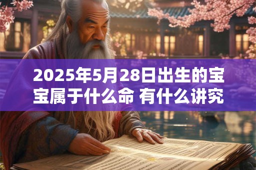 2025年5月28日出生的宝宝属于什么命 有什么讲究