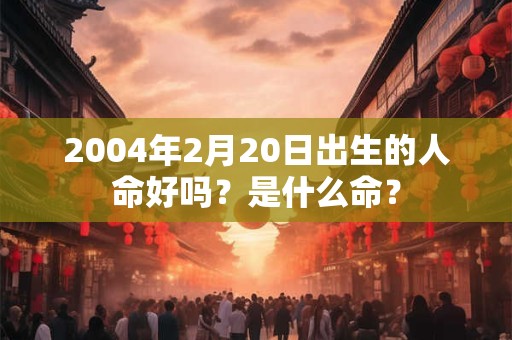 2004年2月20日出生的人命好吗?是什么命? 2004年2月20日出生的人命好吗?是什么命?