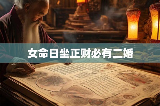女命日坐正财必有二婚