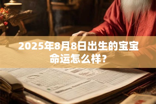 2026年8月8日出生的宝宝命运怎么样? 2026年8月8日出生的宝宝命运怎么样?