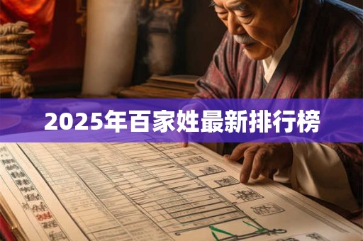 2025年百家姓最新排行榜