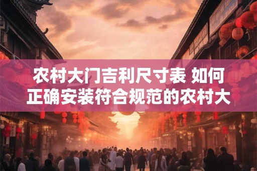 农村大门吉利尺寸表 如何正确安装符合规范的农村大门吉利尺寸
