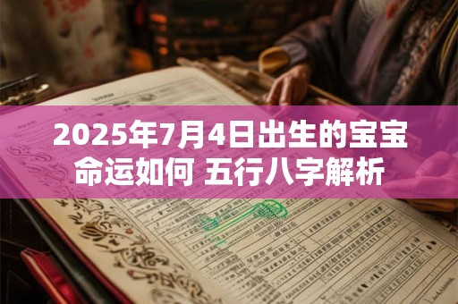 2026年7月4日出生的宝宝命运如何 五行八字解析