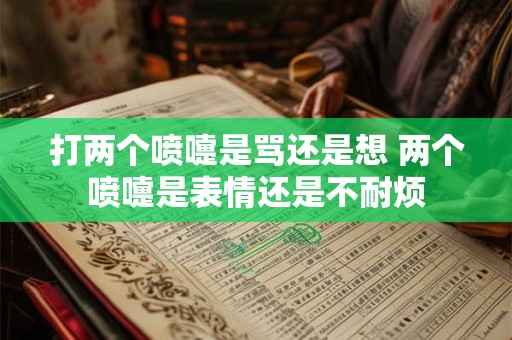 打两个喷嚏是骂还是想 两个喷嚏是表情还是不耐烦