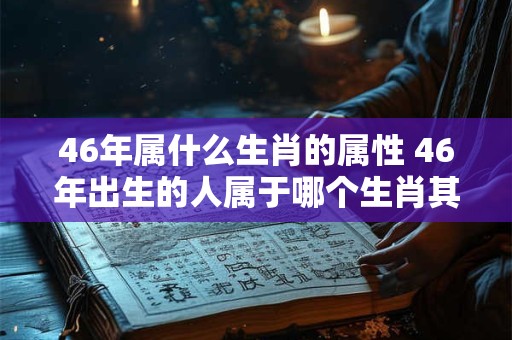 详细阅读:46年属什么生肖的属性 46年出生的人属于哪个生肖其具有什么属性 46年属什么生肖的属性 46年出生的人属于哪个生肖其具有什么属性