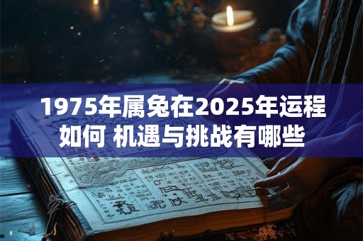 1975年属兔在2025年运程如何 机遇与挑战有哪些