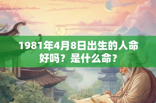 1981年4月8日出生的人命好吗？是什么命？