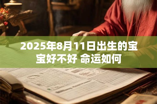 2025年8月11日出生的宝宝好不好 命运如何