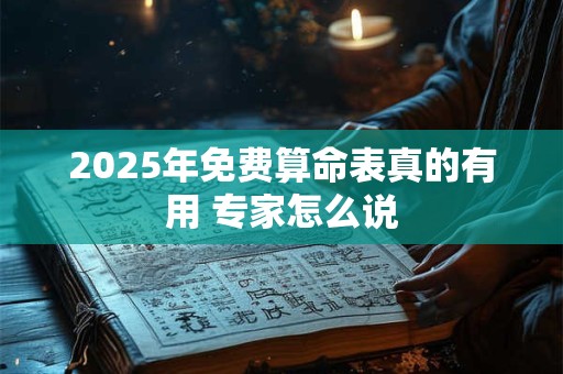 2025年免费算命表真的有用 专家怎么说 2025年免费算命表真的有用 专家怎么说