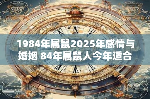 1984年属鼠2025年感情与婚姻 84年属鼠人今年适合结婚吗