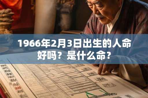 1966年2月3日出生的人命好吗？是什么命？