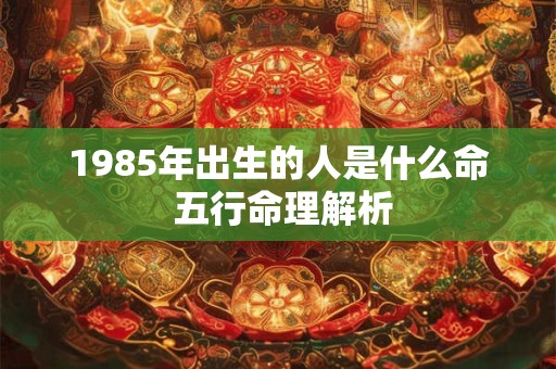 1985年出生的人是什么命 五行命理解析
