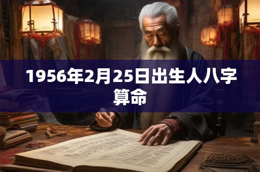 1956年2月25日出生人八字算命