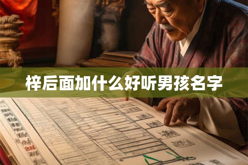 梓后面加什么好听男孩名字