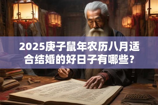 2025庚子鼠年农历八月适合结婚的好日子有哪些？
